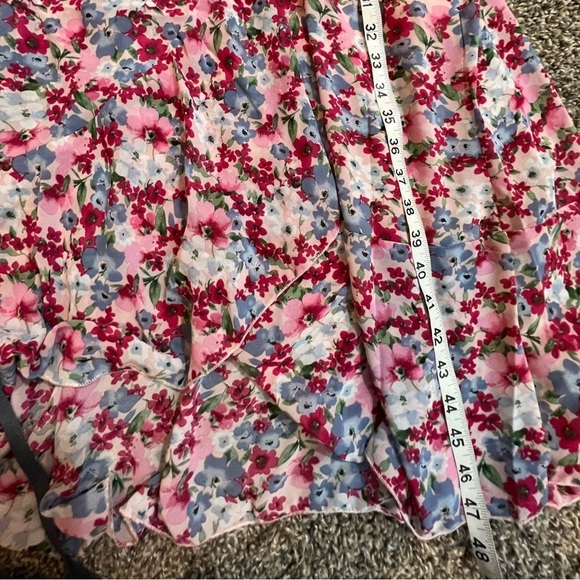 GRACEASY DRESS PINK WHITE FLORAL PRINT FIT FLAIR WRAP SUMMER DRESS SIZE XL NET - Picture 9 of 14